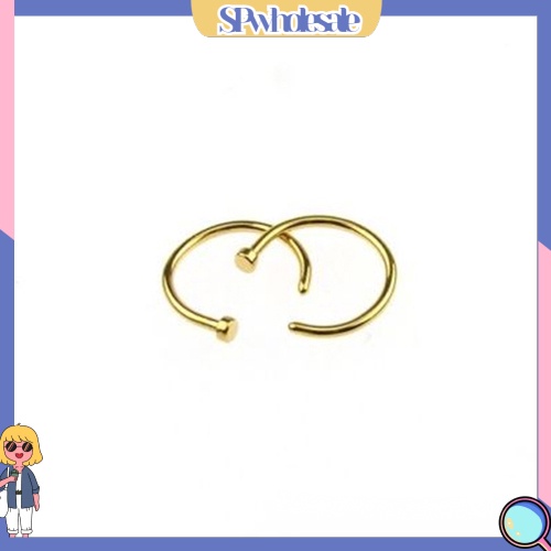 {SPwholesale} Bộ 2 khuyên mũi bằng thép không gỉ cho unisex