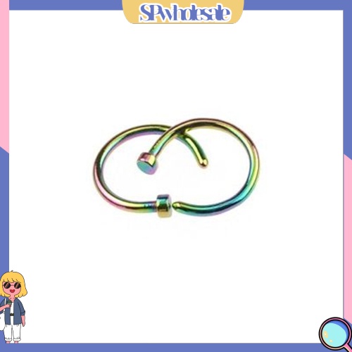 {SPwholesale} Bộ 2 khuyên mũi bằng thép không gỉ cho unisex