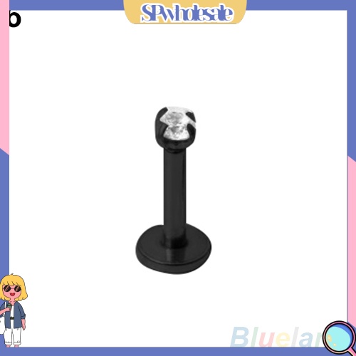 [SPwholesale] Khuyên sụn tai hình khối inox đính đá Cubic Zirconia thời trang cho nữ