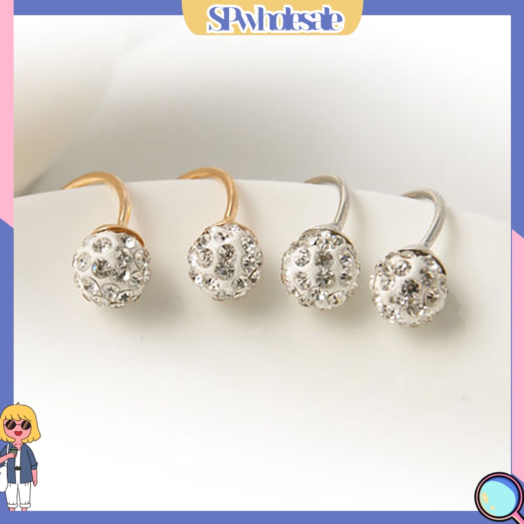 {SPwholesale} Khuyên tai đính đá và ngọc trai thời trang dành cho nữ