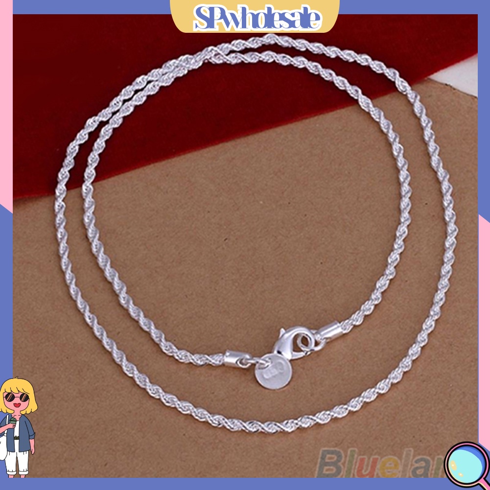 {SPwholesale} Dây chuyền nữ mạ bạc 16 / 18 / 20 / 22 / 24 inch thời trang