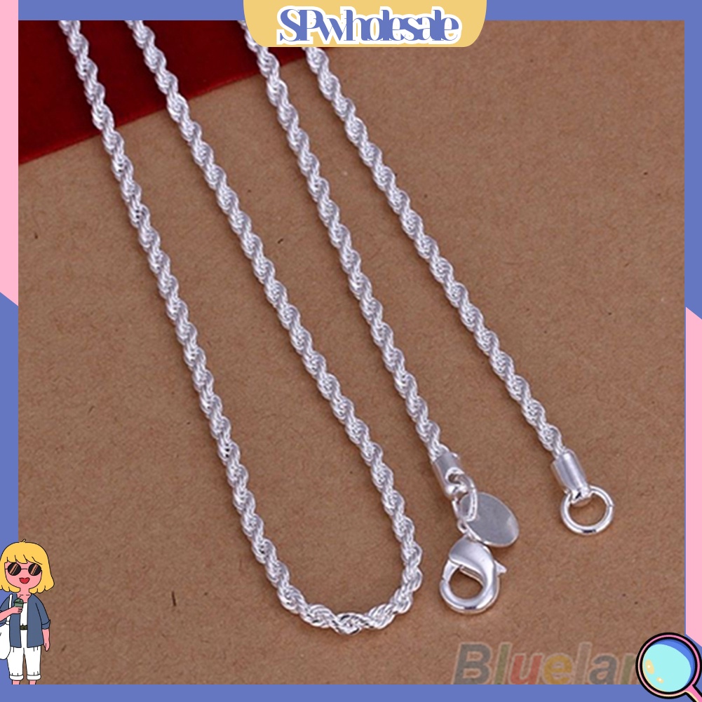 {SPwholesale} Dây chuyền nữ mạ bạc 16 / 18 / 20 / 22 / 24 inch thời trang