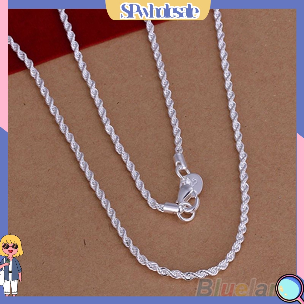 {SPwholesale} Dây chuyền nữ mạ bạc 16 / 18 / 20 / 22 / 24 inch thời trang