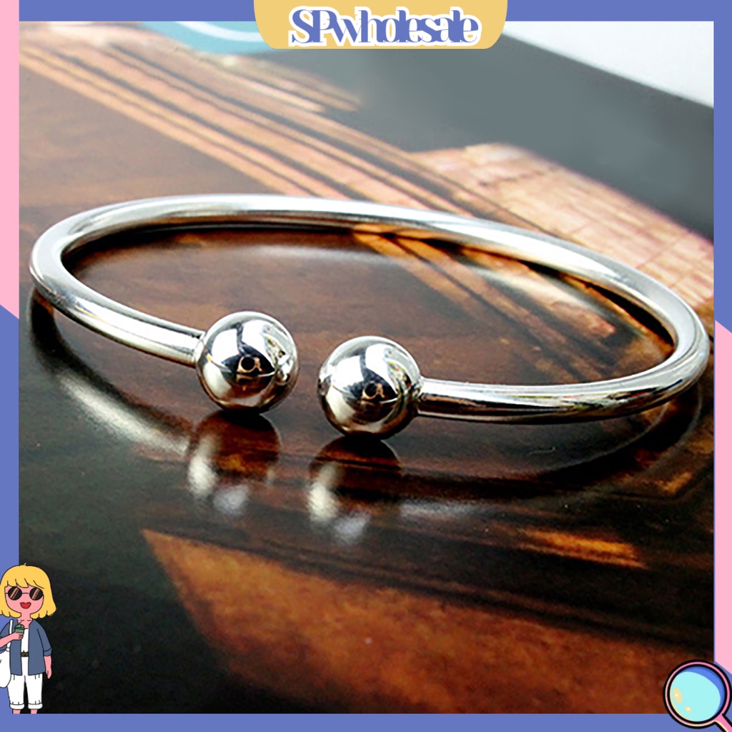 SPwholesale| Vòng đeo tay mạ bạc kiểu dáng đơn giản thời trang cho nữ