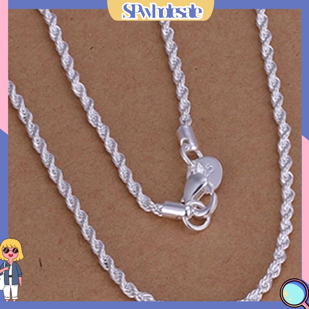 {SPwholesale} Dây chuyền nữ mạ bạc 16 / 18 / 20 / 22 / 24 inch thời trang