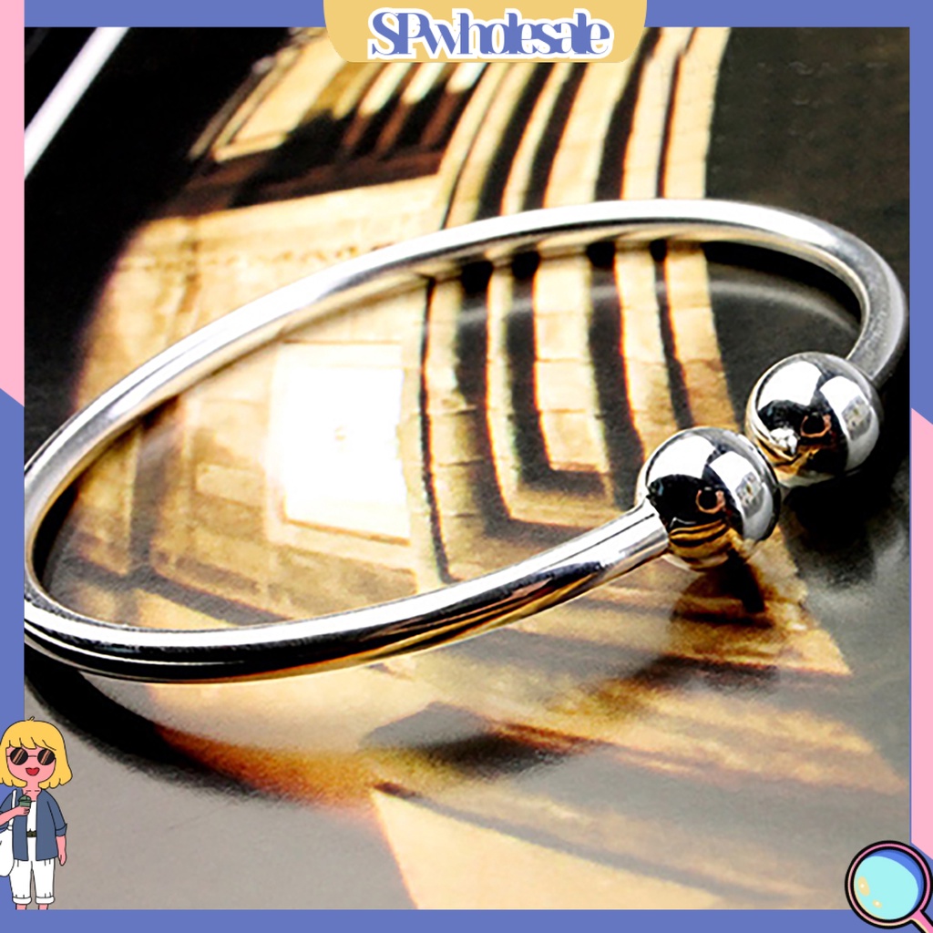 SPwholesale| Vòng đeo tay mạ bạc kiểu dáng đơn giản thời trang cho nữ