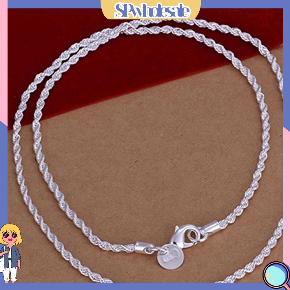 {SPwholesale} Dây chuyền nữ mạ bạc 16 / 18 / 20 / 22 / 24 inch thời trang