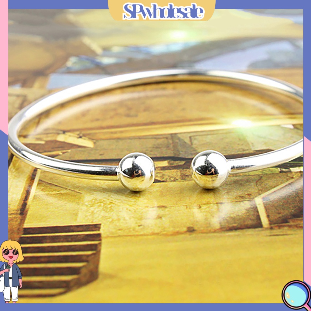 SPwholesale| Vòng đeo tay mạ bạc kiểu dáng đơn giản thời trang cho nữ