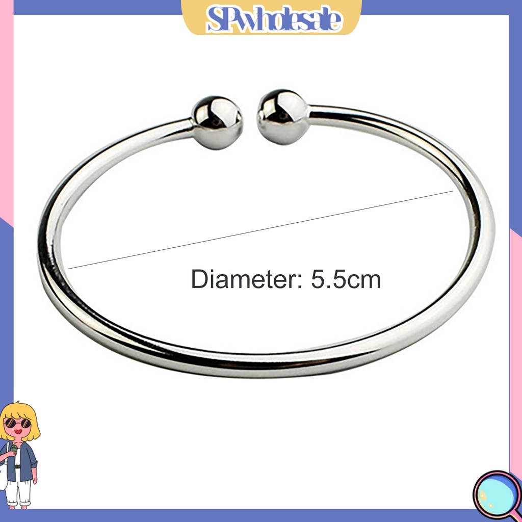 SPwholesale| Vòng đeo tay mạ bạc kiểu dáng đơn giản thời trang cho nữ