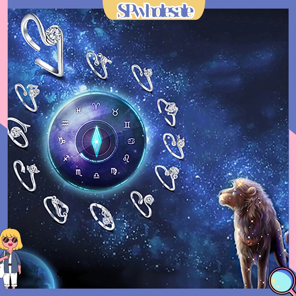 {SPwholesale} Nhẫn mạ bạc dạng chòm sao kiểu dáng đơn giản dành cho cả nam và nữ