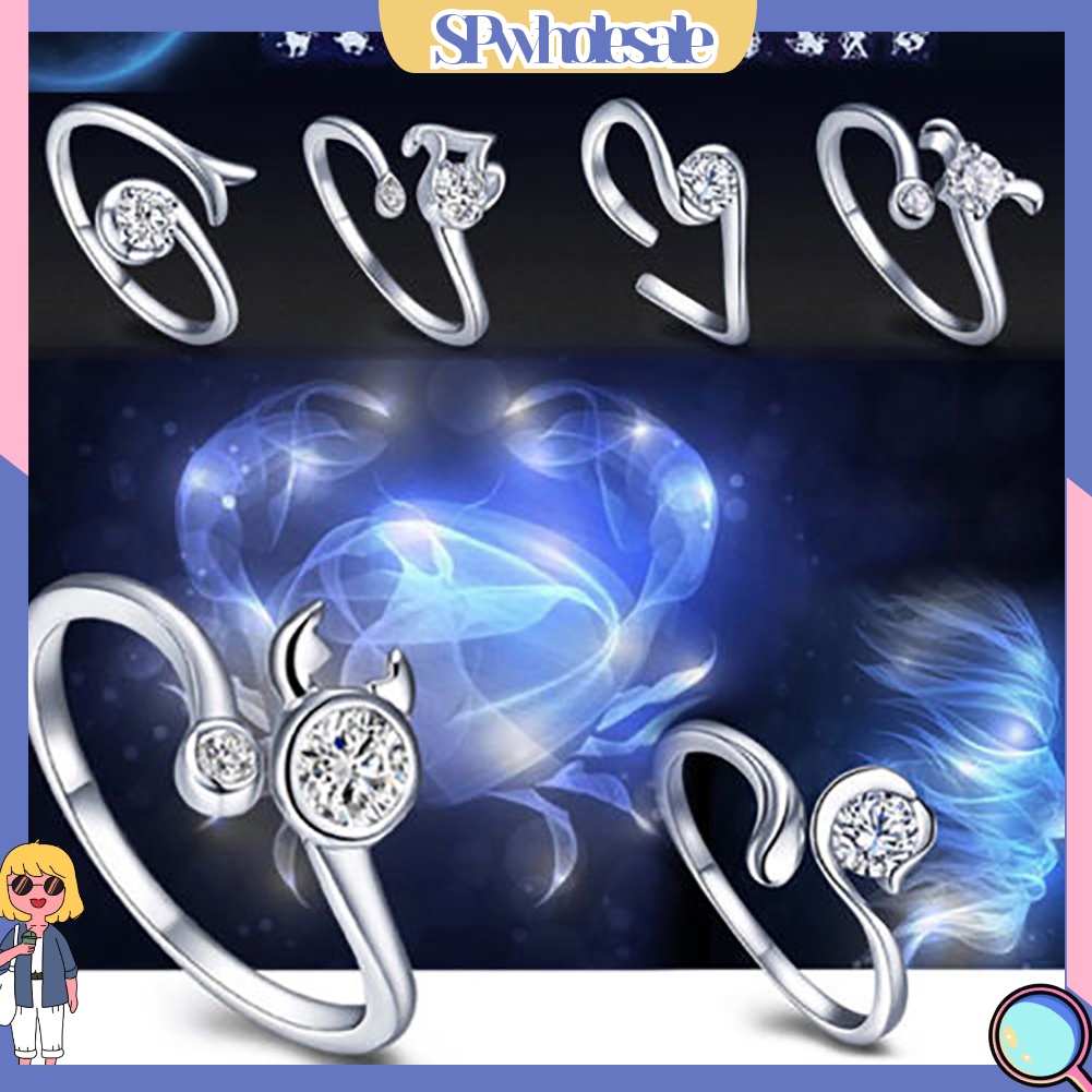 {SPwholesale} Nhẫn mạ bạc dạng chòm sao kiểu dáng đơn giản dành cho cả nam và nữ