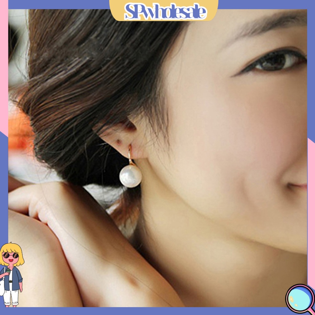 {SPwholesale} Đôi khuyên tai đính ngọc trai giả phong cách thanh lịch cho nữ