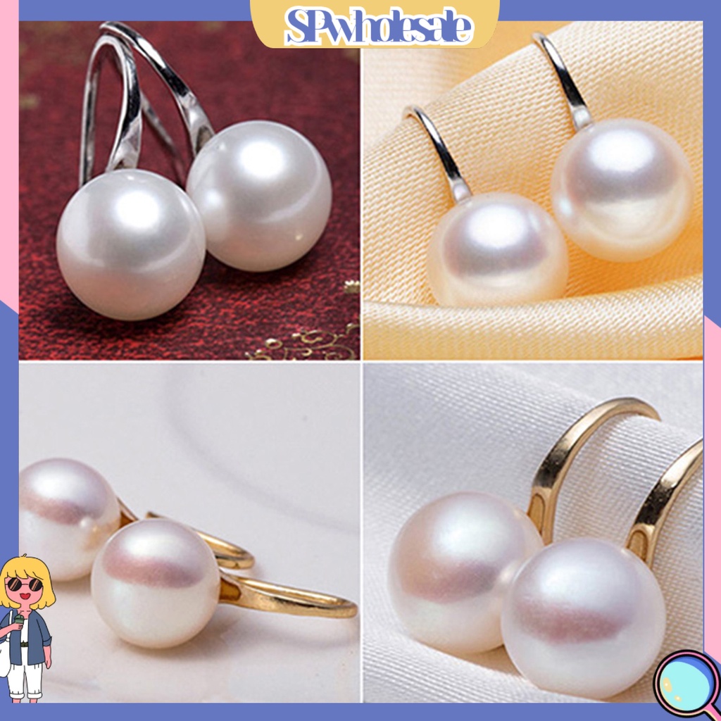 {SPwholesale} Đôi khuyên tai đính ngọc trai giả phong cách thanh lịch cho nữ