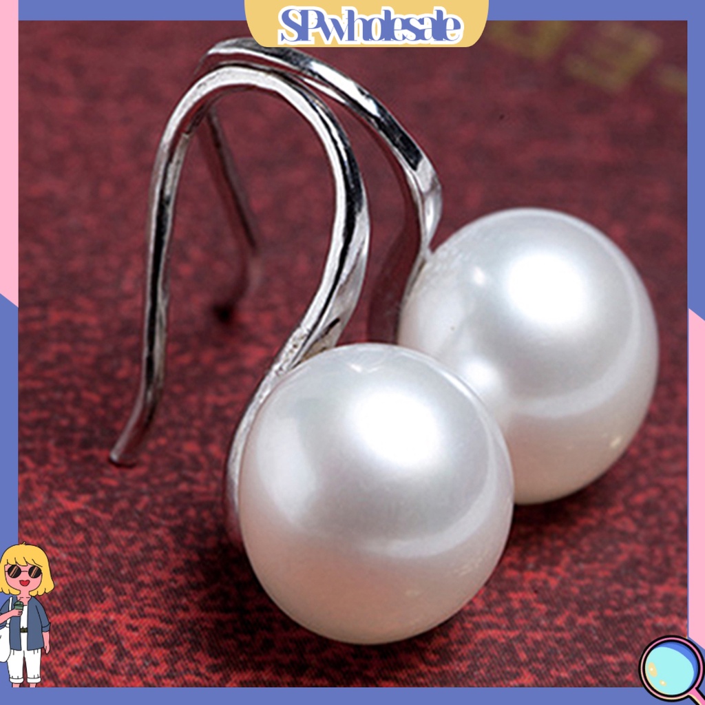 {SPwholesale} Đôi khuyên tai đính ngọc trai giả phong cách thanh lịch cho nữ