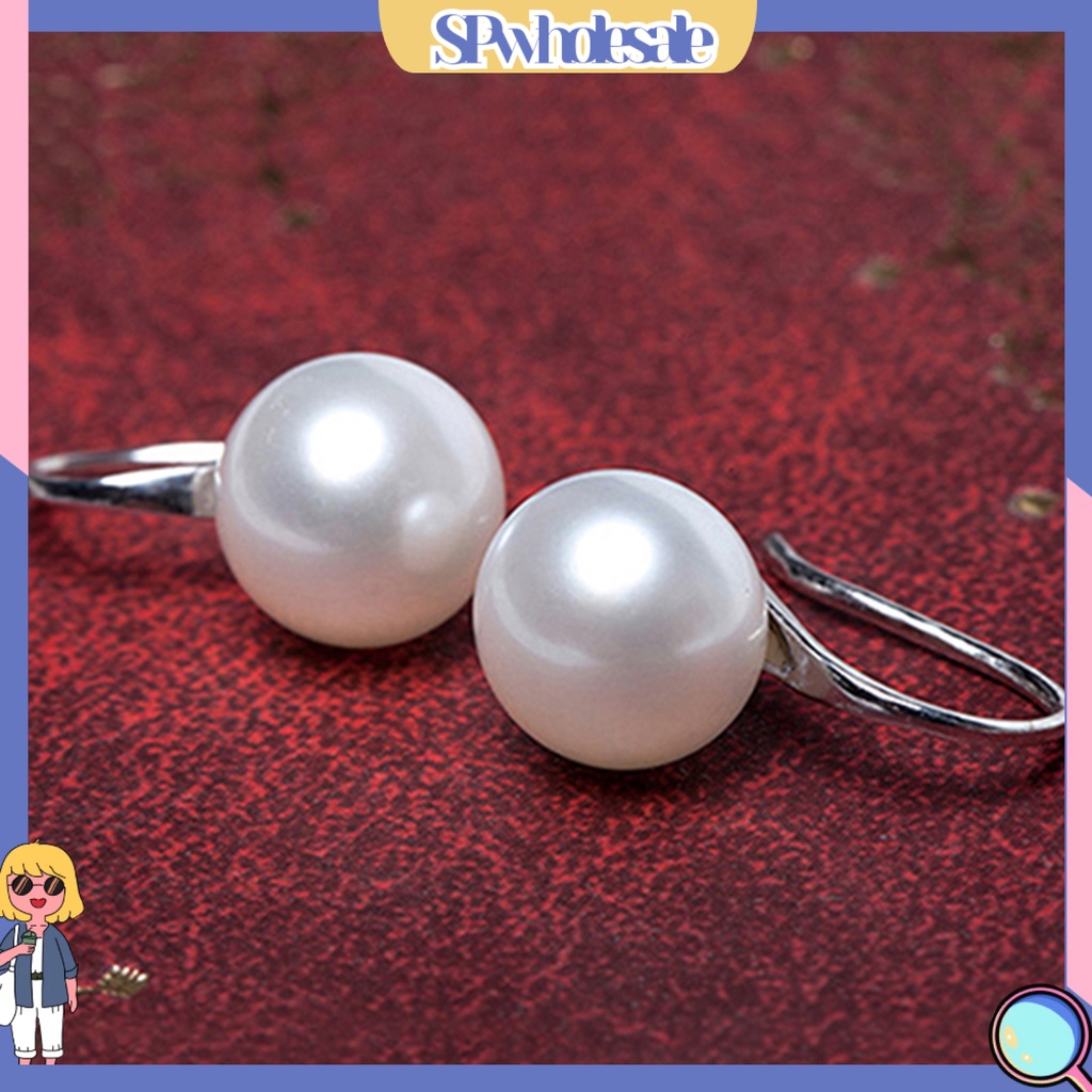 {SPwholesale} Đôi khuyên tai đính ngọc trai giả phong cách thanh lịch cho nữ