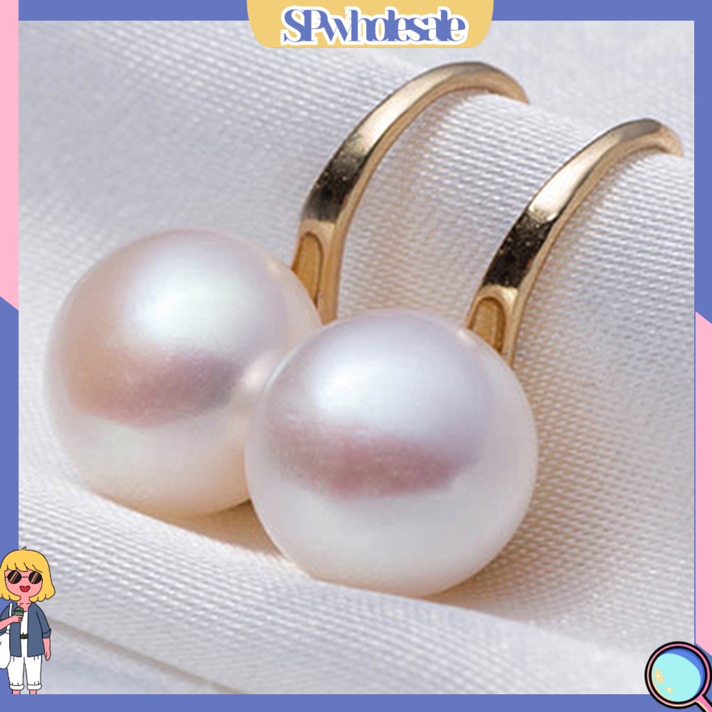 {SPwholesale} Đôi khuyên tai đính ngọc trai giả phong cách thanh lịch cho nữ