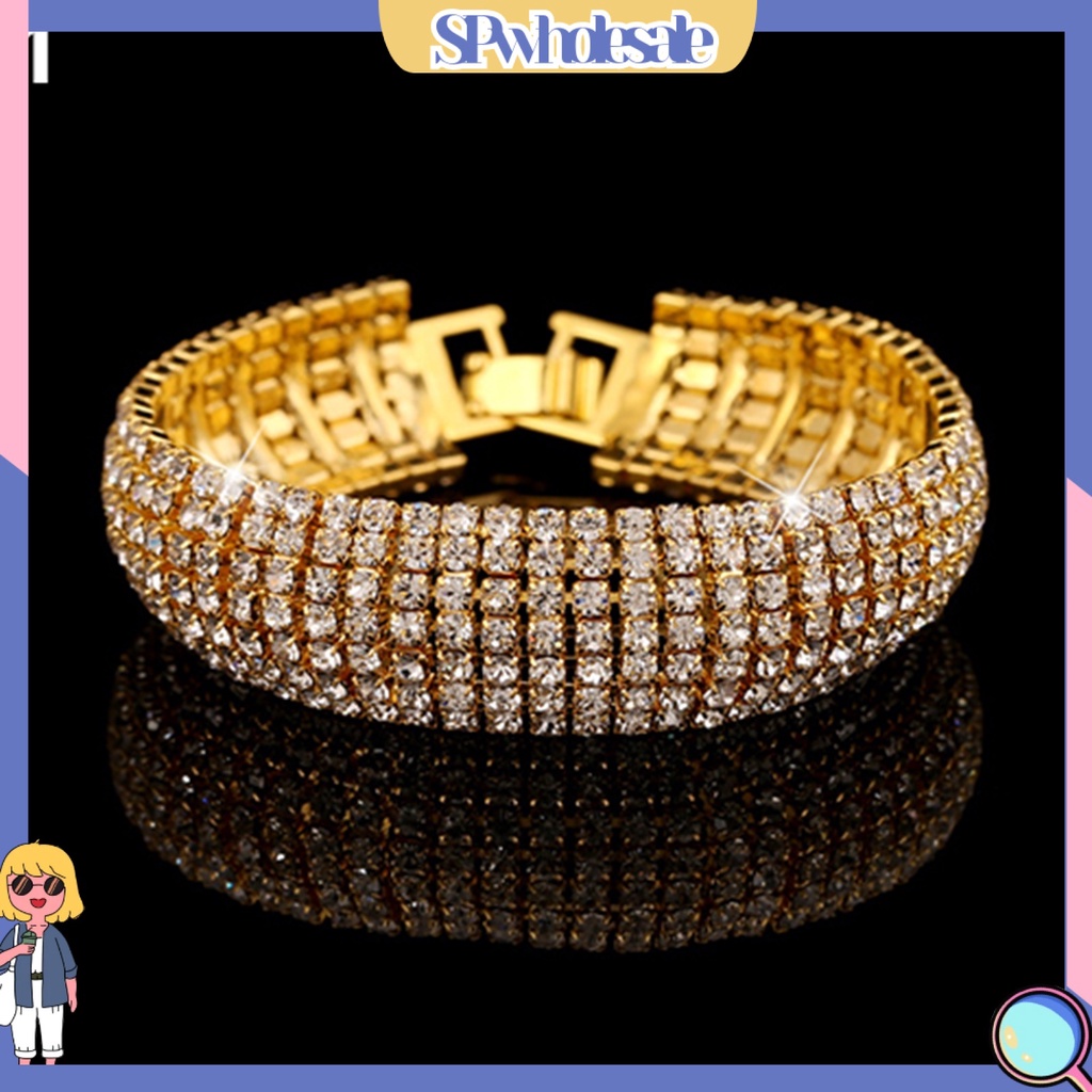 {SPwholesale} Vòng tay đính đá kiểu dáng thời trang cho nữ