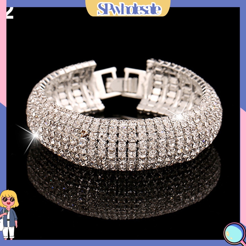 {SPwholesale} Vòng tay đính đá kiểu dáng thời trang cho nữ