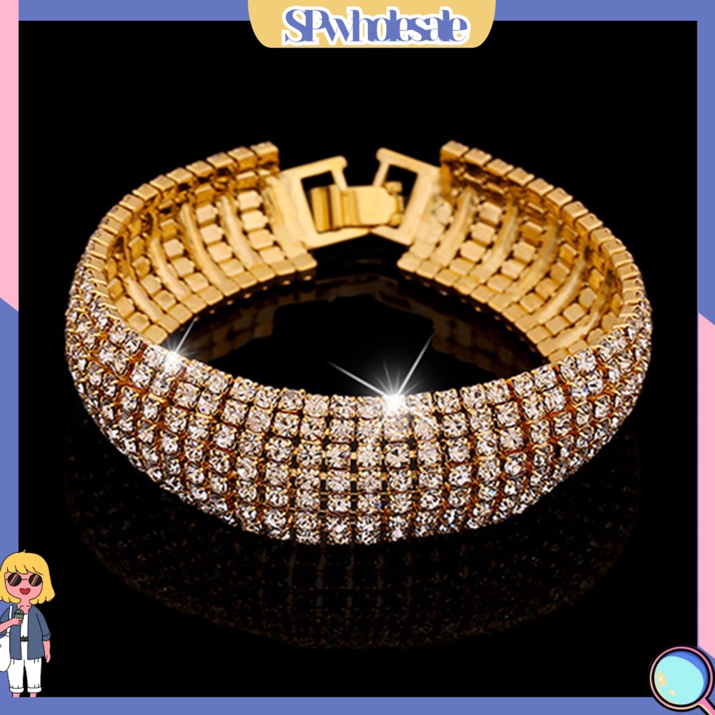 {SPwholesale} Vòng tay đính đá kiểu dáng thời trang cho nữ