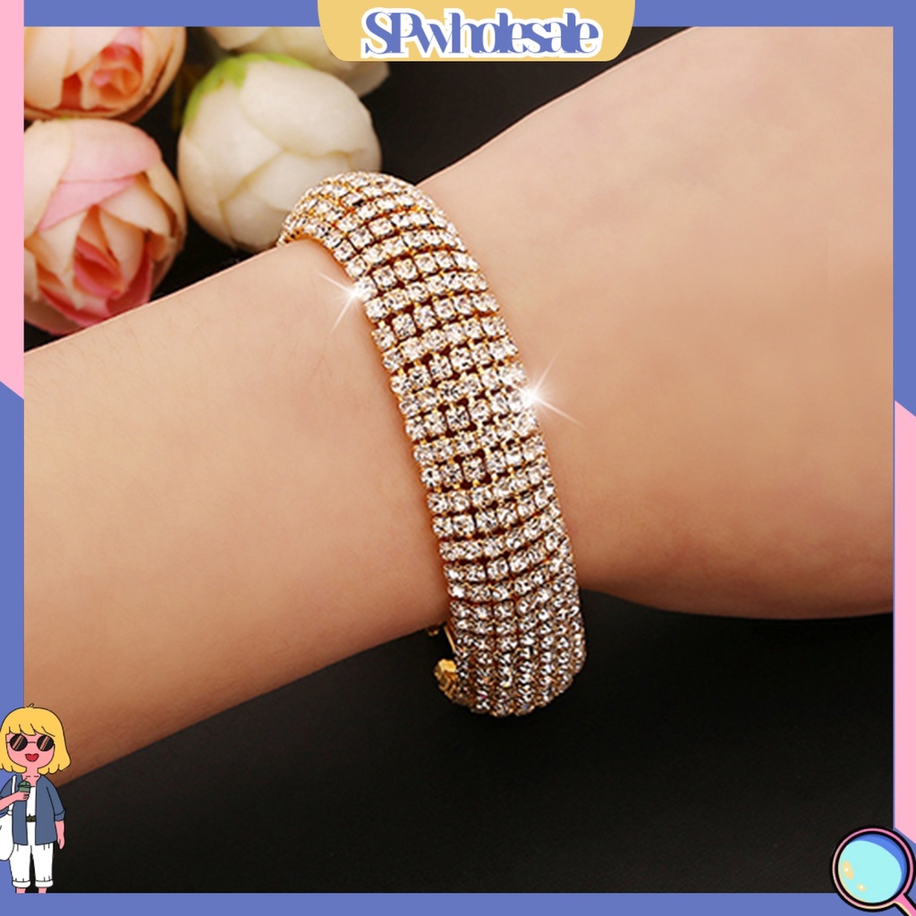 {SPwholesale} Vòng tay đính đá kiểu dáng thời trang cho nữ