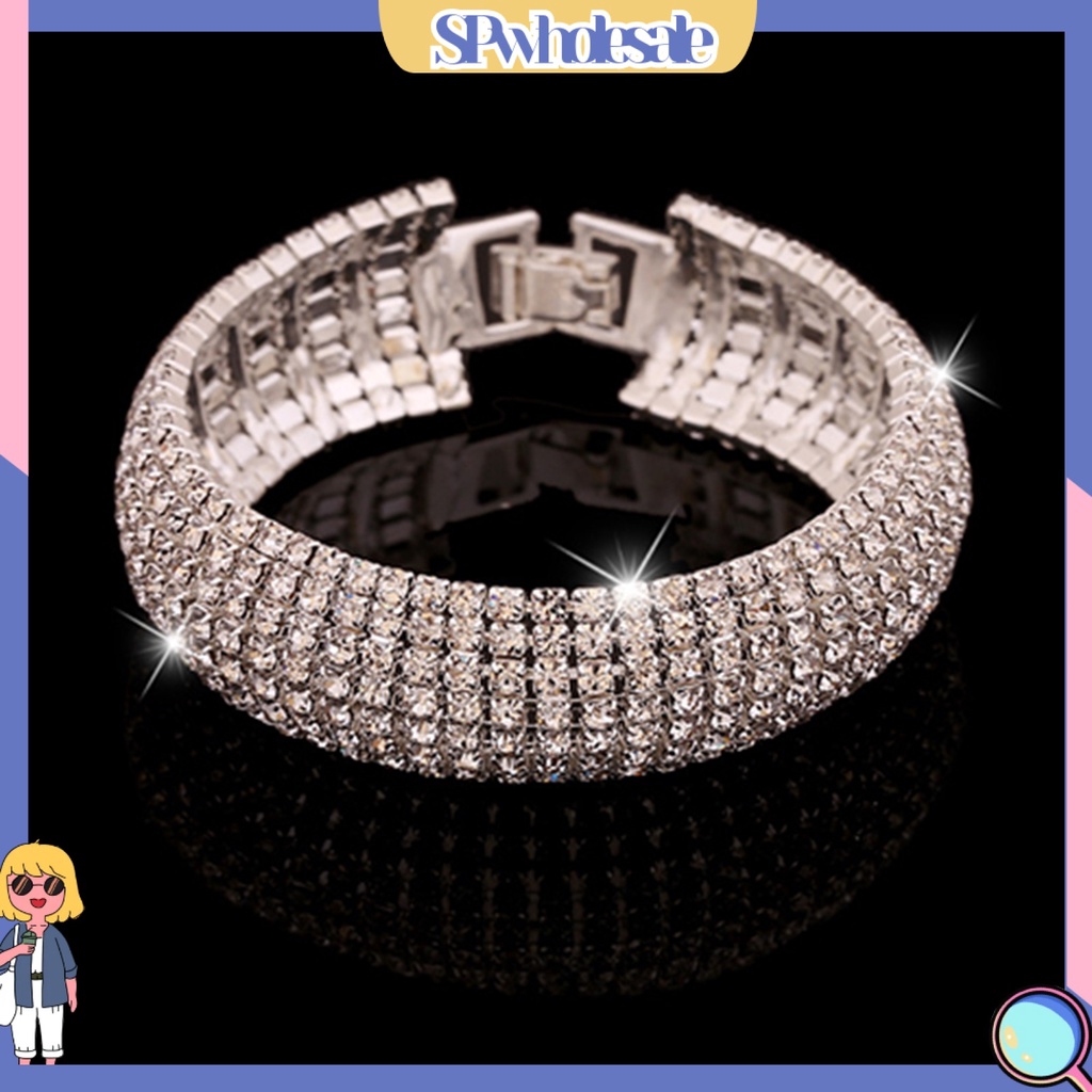 {SPwholesale} Vòng tay đính đá kiểu dáng thời trang cho nữ