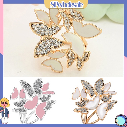 {SPwholesale} Ghim cài khăn choàng hình bươm bướm đính đá pha lê dành cho nữ