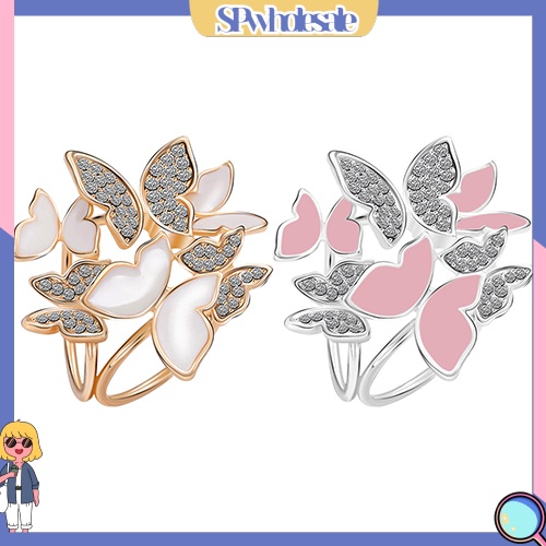 {SPwholesale} Ghim cài khăn choàng hình bươm bướm đính đá pha lê dành cho nữ