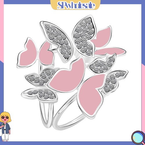 {SPwholesale} Ghim cài khăn choàng hình bươm bướm đính đá pha lê dành cho nữ