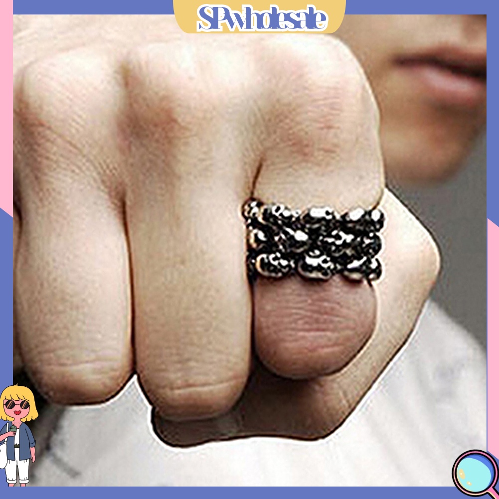 [SPwholesale] Nhẫn thiết kế đầu lâu thời trang cá tính cho nam