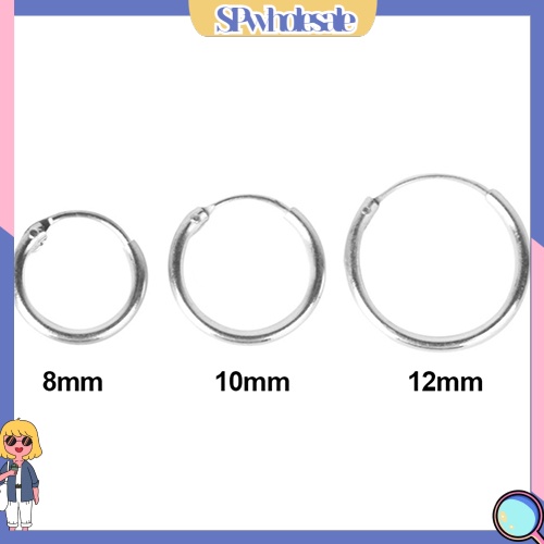 {SPwholesale} 1 cặp vòng xỏ tai/mũi/môi mạ bạc dành cho bạn nam và bạn nữ