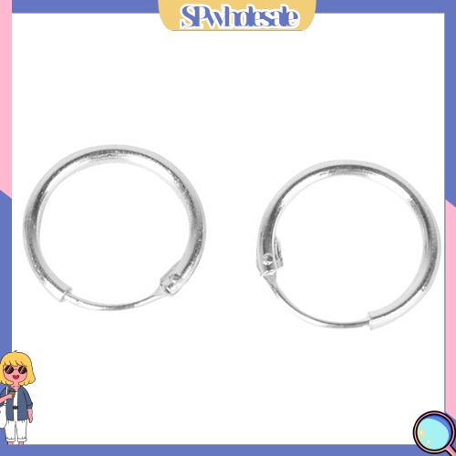 {SPwholesale} 1 cặp vòng xỏ tai/mũi/môi mạ bạc dành cho bạn nam và bạn nữ