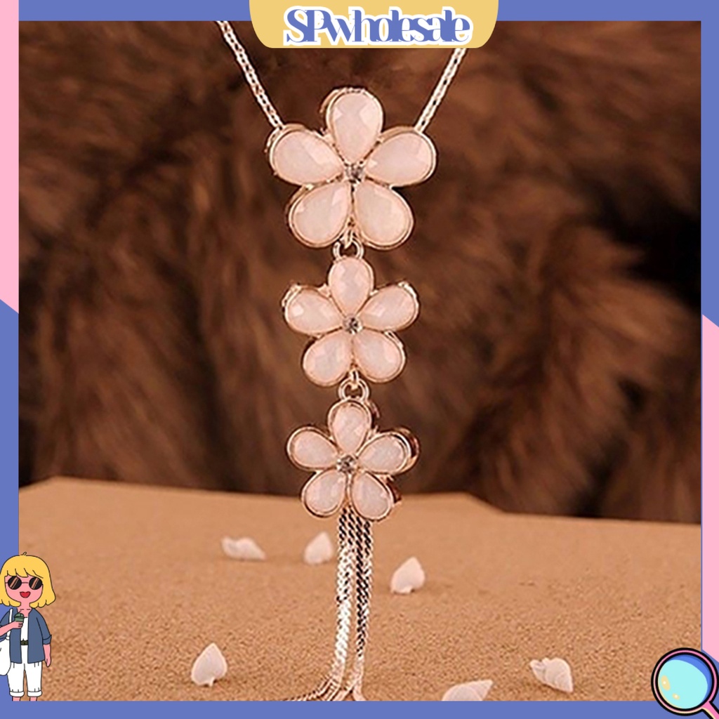 {SPwholesale} Dây chuyền mặt hoa đính đá kiểu dáng cổ điển dành cho nữ