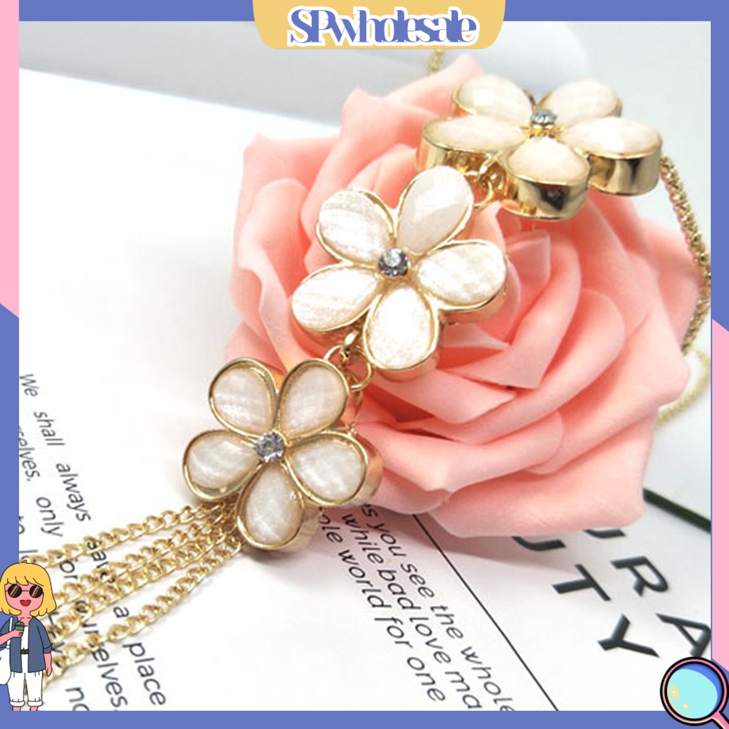 {SPwholesale} Dây chuyền mặt hoa đính đá kiểu dáng cổ điển dành cho nữ