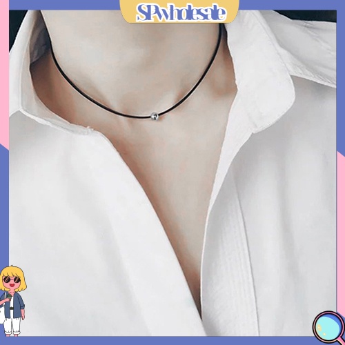 {SPwholesale} Vòng cổ choker giả da đính hạt thời trang cho nữ