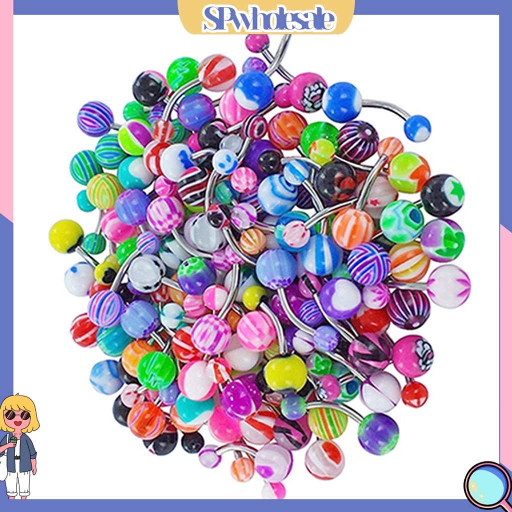 {SPwholesale} Set 30 khuyên rốn nhiều màu sắc sành điệu cho nữ