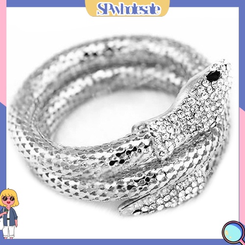 [SPwholesale] Vòng tay hình rắn đính đá nhân tạo sang trọng cho nam nữ