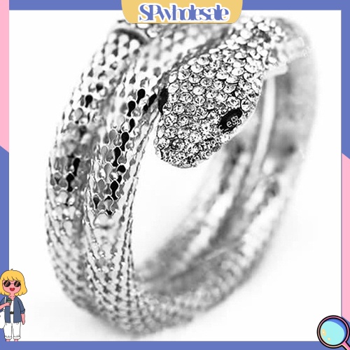 [SPwholesale] Vòng tay hình rắn đính đá nhân tạo sang trọng cho nam nữ