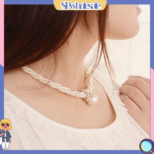 {SPwholesale} Vòng cổ choker đính ngọc trai nhân tạo thời trang cho nữ