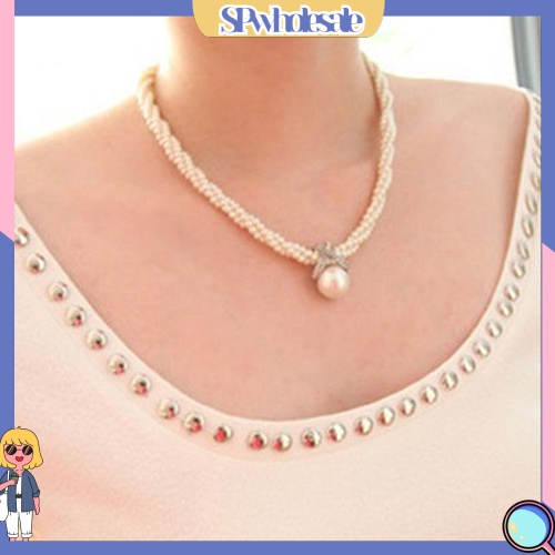{SPwholesale} Vòng cổ choker đính ngọc trai nhân tạo thời trang cho nữ