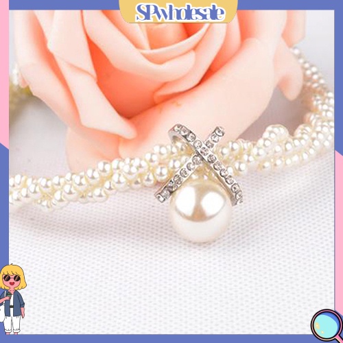 {SPwholesale} Vòng cổ choker đính ngọc trai nhân tạo thời trang cho nữ