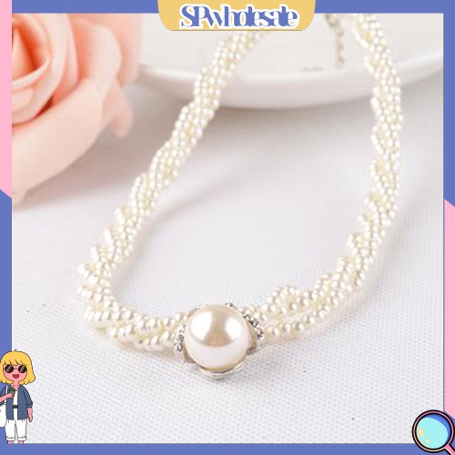 {SPwholesale} Vòng cổ choker đính ngọc trai nhân tạo thời trang cho nữ