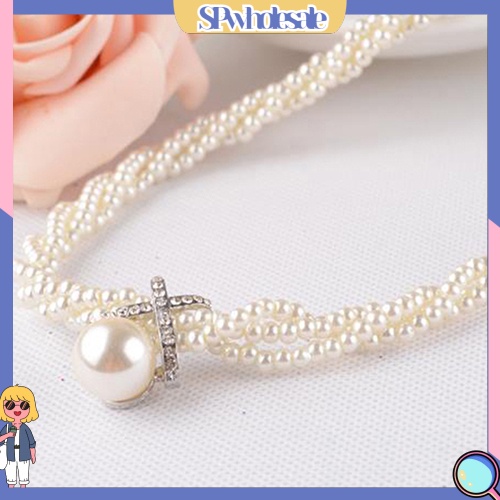 {SPwholesale} Vòng cổ choker đính ngọc trai nhân tạo thời trang cho nữ