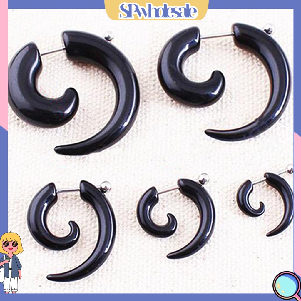{SPwholesale} Khuyên tai xoắn hình trôn ốc thời trang cá tính dành cho nam và nữ