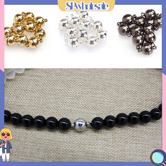 [SPwholesale] Set 10 bóng nam châm tròn 6mm / 8mm dùng để làm đồ trang sức thủ công