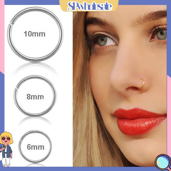 SPwholesale| Khuyên mũi 6/8/10mm bằng khép cao cấp tiện dụng