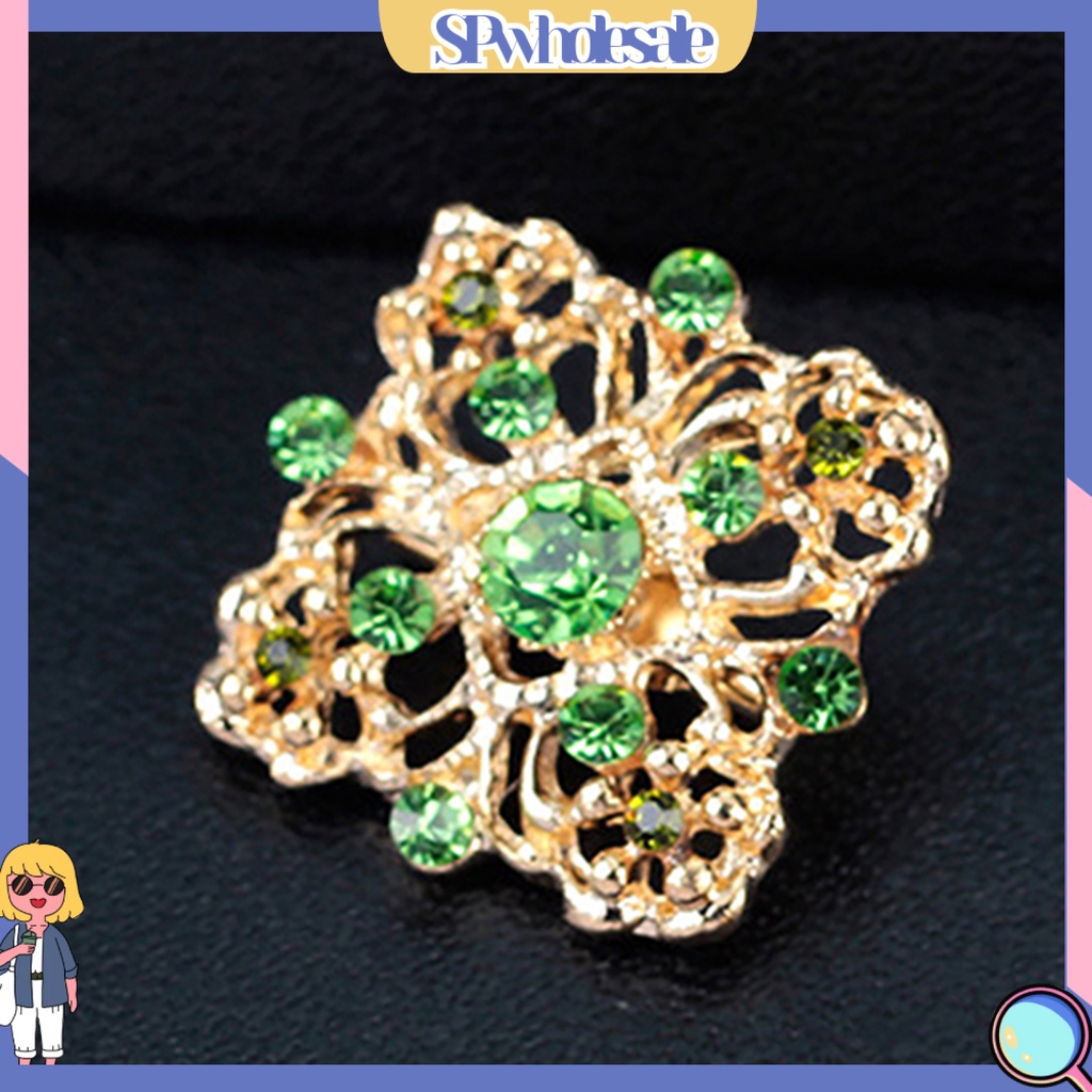 [SPwholesale] Set 12 ghim cài áo hình hoa đính đá kim cương nhân tạo dành cho đi đám cưới tiệc giáng sinh