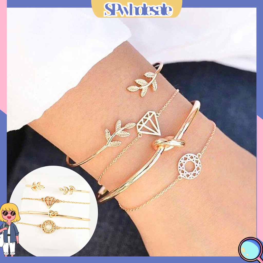 {SPwholesale} Set 4 phụ kiên vòng tay nhiều kiểu dáng thời trang