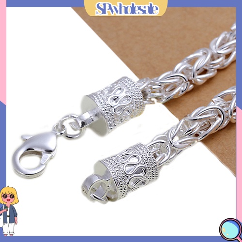 {SPwholesale} Vòng tay mạ bạc dạng dây xích đơn giản thời trang cho nữ