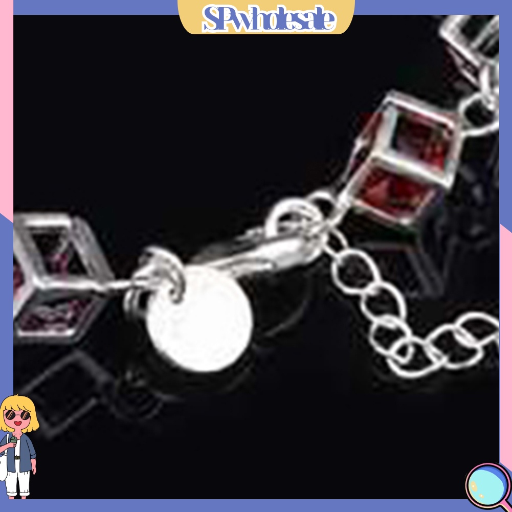 [SPwholesale] Vòng tay mạ bạc đính đá nhiều màu sắc thời trang dành cho nữ