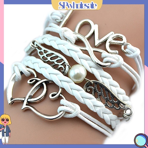 {SPwholesale} Vòng tay nhiều lớp họa tiết LOVE sành điệu cá tính cho nữ